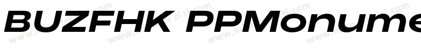 BUZFHK PPMonumentExtended Bold字体转换